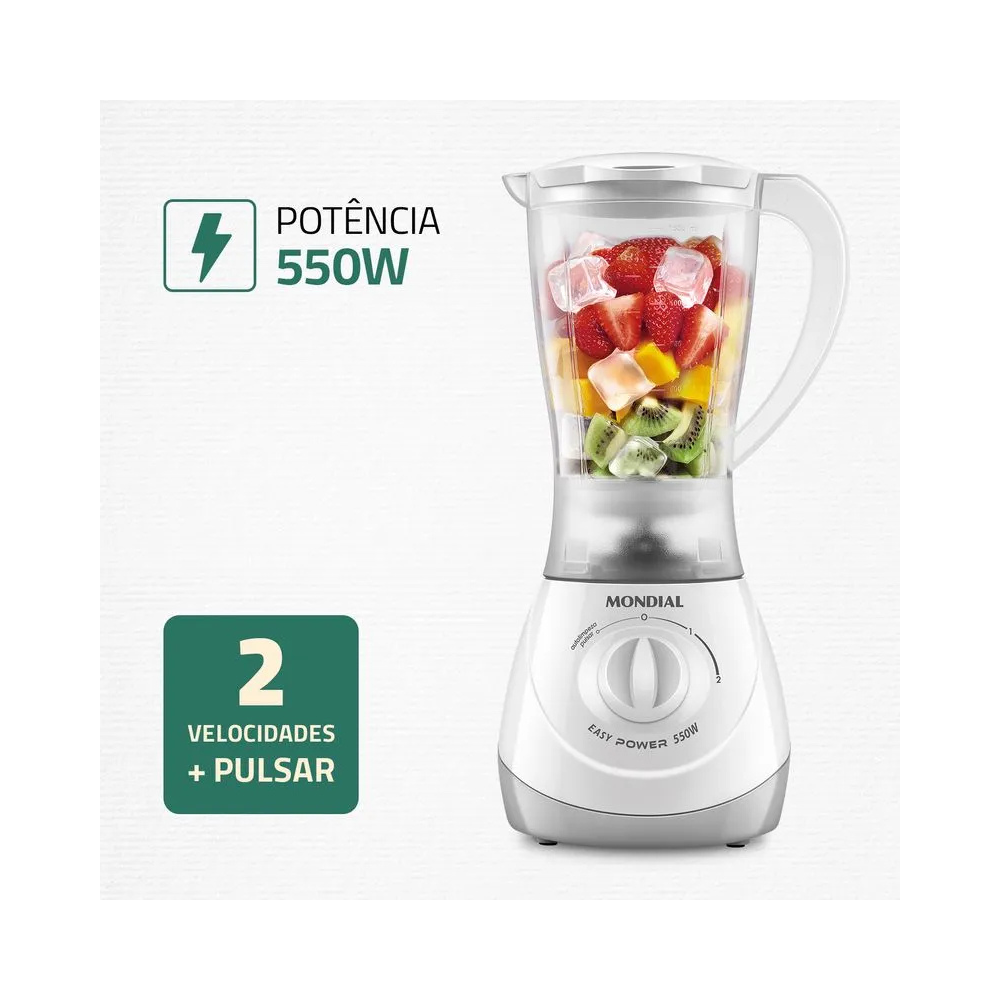 Liquidificador Mondial Easy Power L-550 2 Velocidades 550W