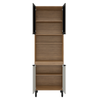 Paneleiro 70 cm 2 Portas de Vidro e 2 Portas MDP Firenze Demóbile