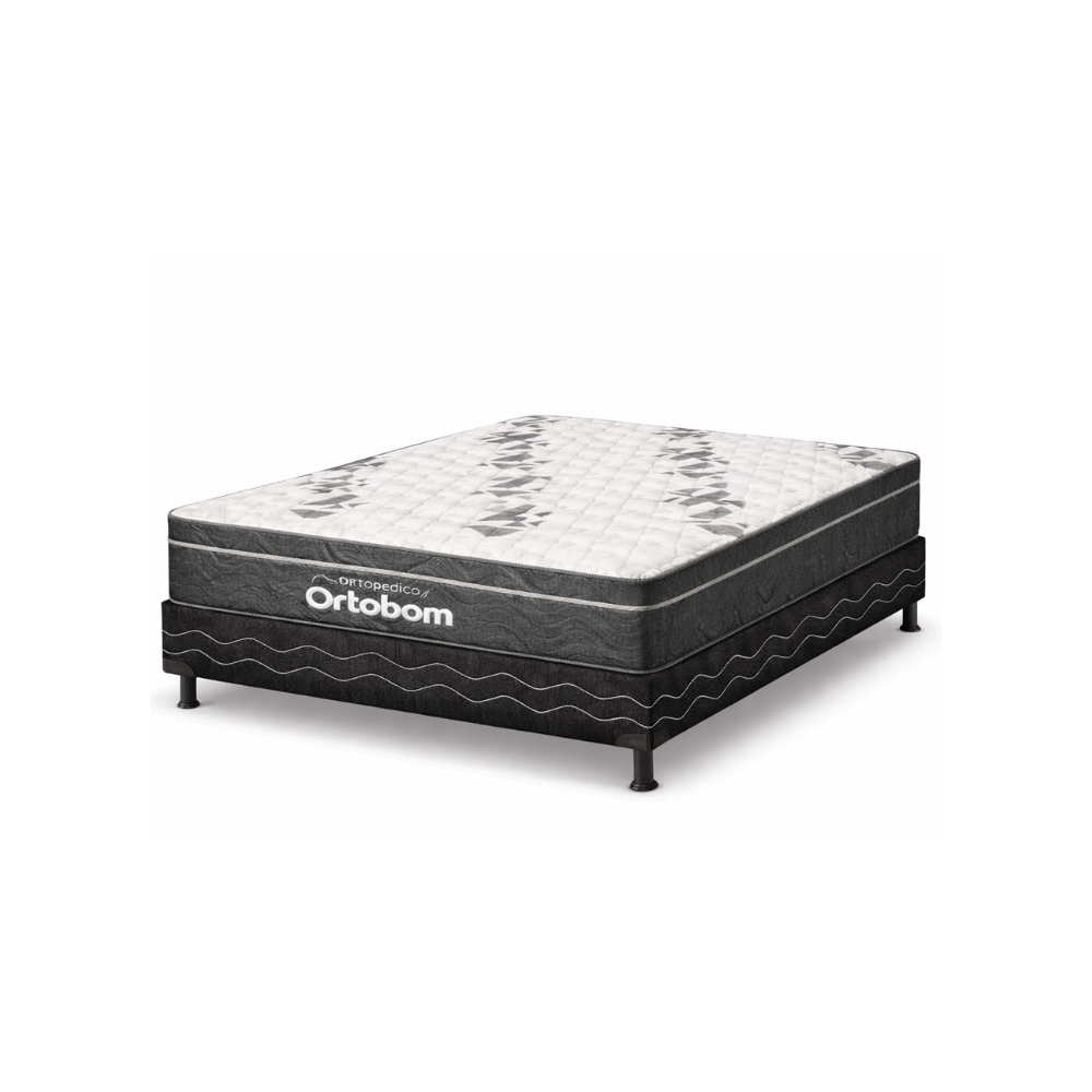 Cama Box Casal Airtech D33 (Colchão + Base) 138x188 Ortobom