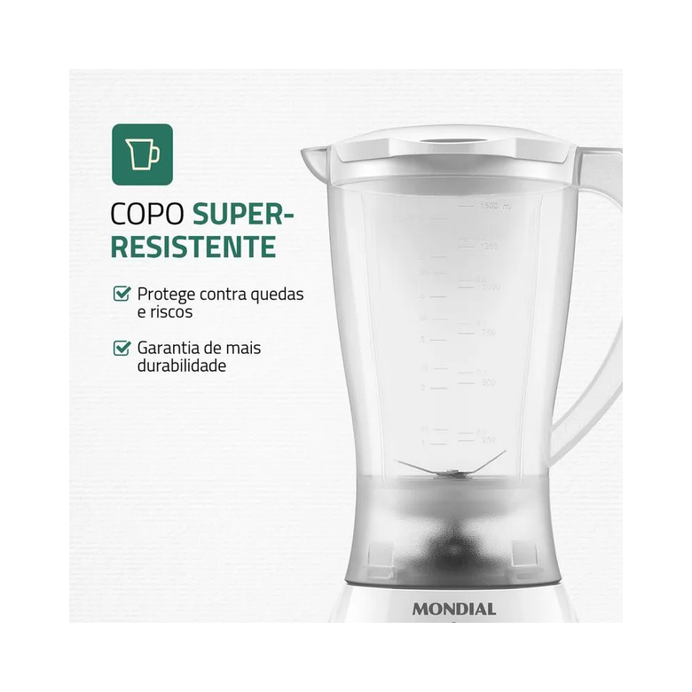 Liquidificador Mondial Easy Power L-550 2 Velocidades 550W