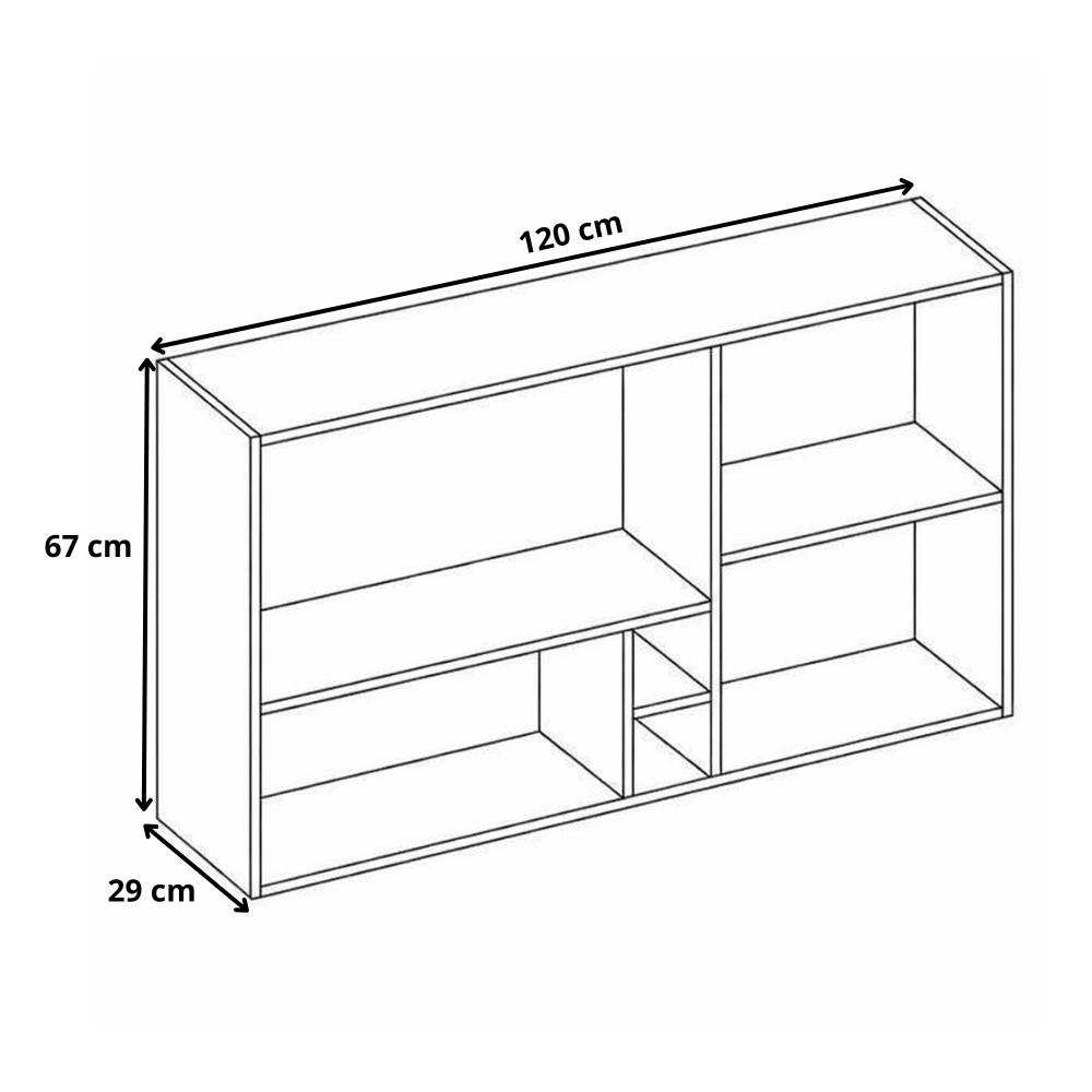 Paneleiro 70 cm 2 Portas de Vidro e 2 Portas MDP Firenze Demóbile