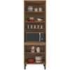Paneleiro 70 cm 2 Portas de Vidro e 2 Portas MDP Firenze Demóbile