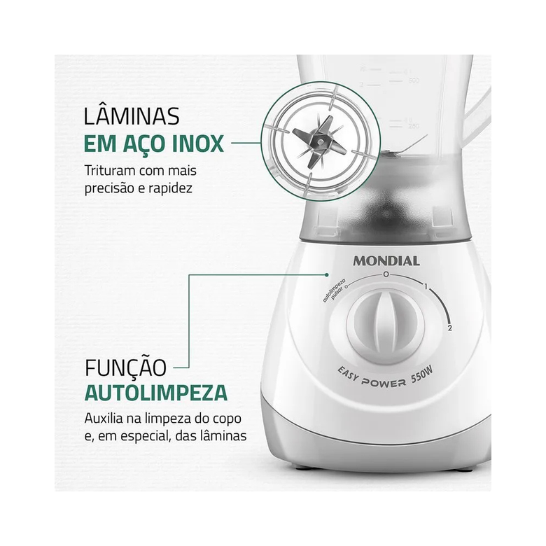 Liquidificador Mondial Easy Power L-550 2 Velocidades 550W