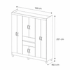 Guarda Roupa Casal 8 Portas  2 Gavetas Munique Demóbile