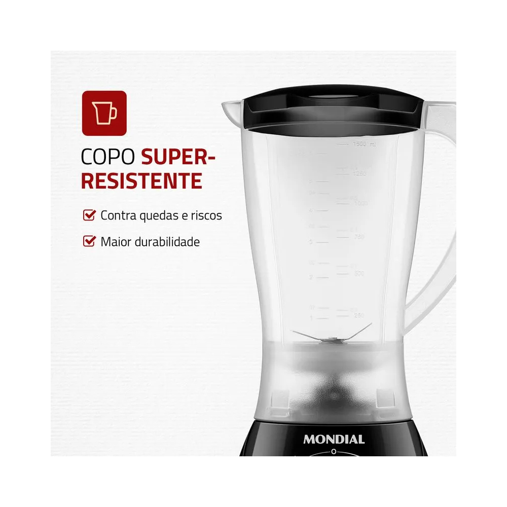 Liquidificador Mondial Easy Power L-550 2 Velocidades 550W