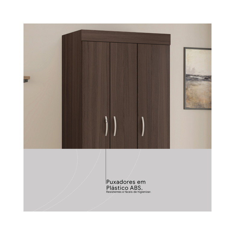 Guarda-Roupa Solteiro 3 Portas 2 Gavetas Wind Demóbile