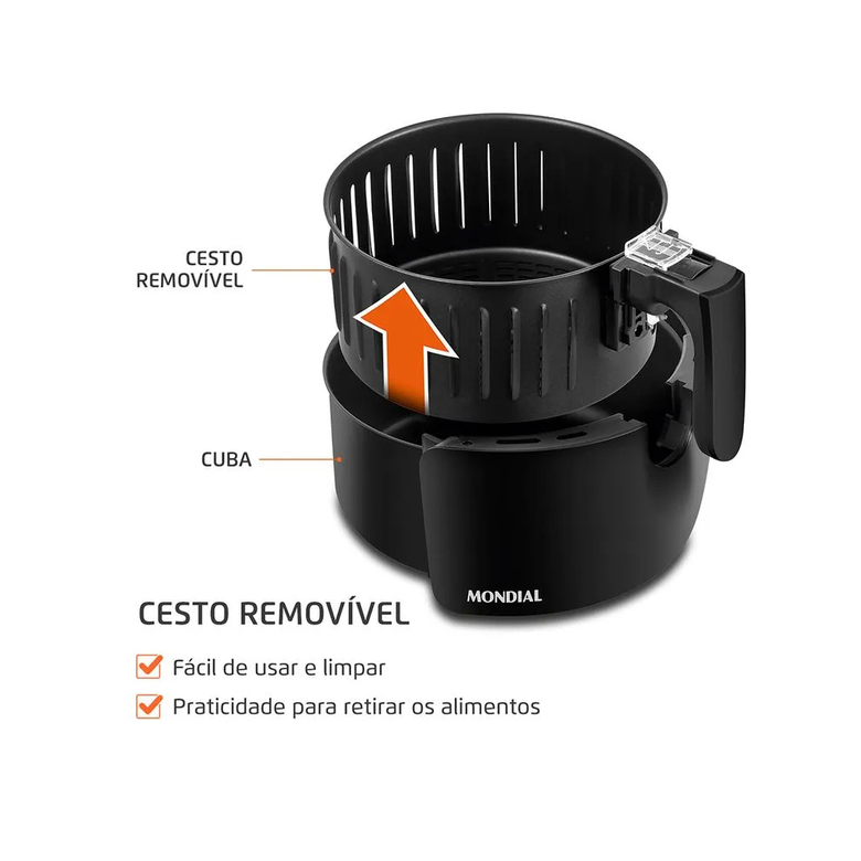 Fritadeira Sem Óleo Air Fryer Pratic 3,6L Mondial AF-36-BI