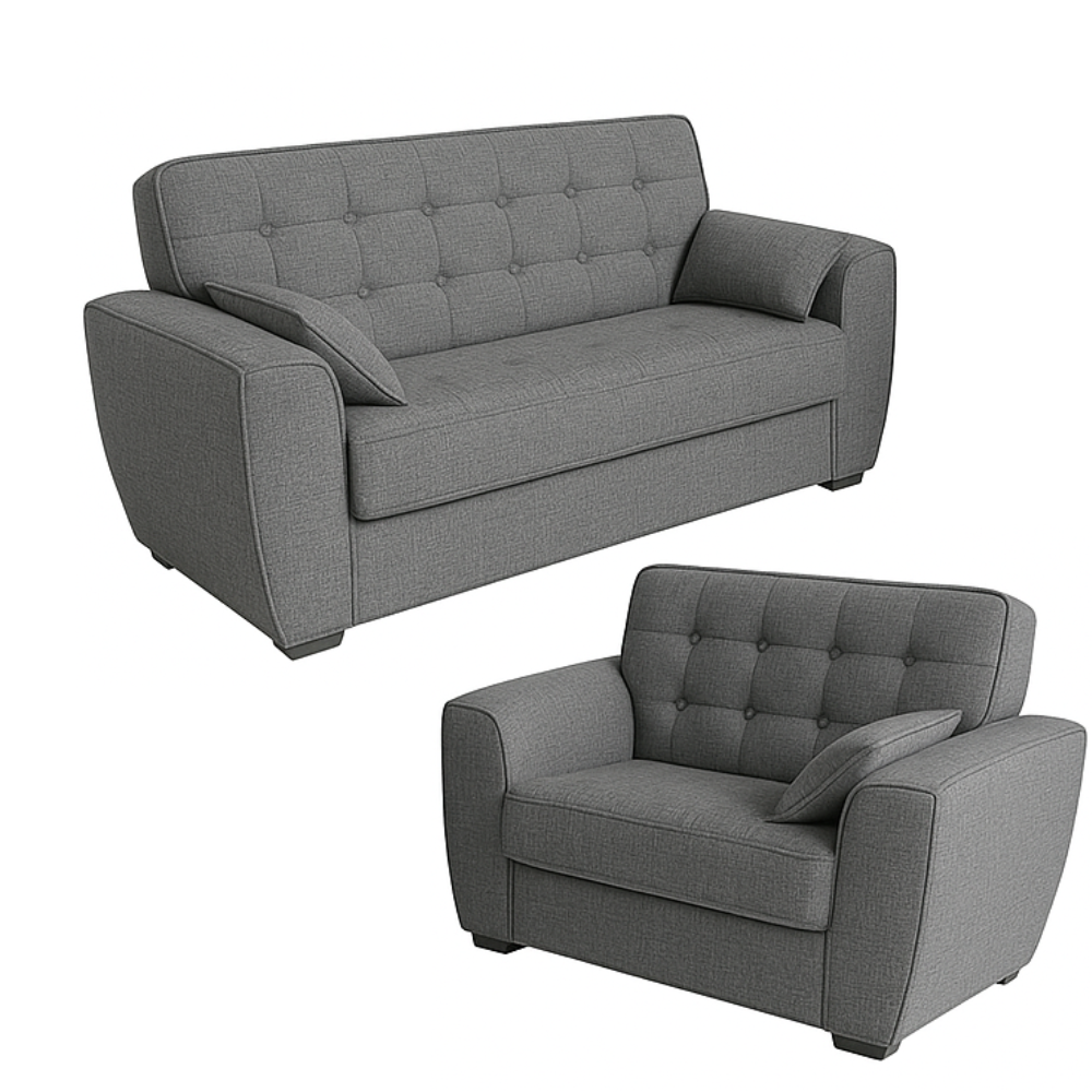 Conjunto de Sofás 3 e 2 Lugares Berlim Masterflex - PENA CASTOR