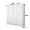 Guarda-Roupa Casal 6 Portas 2 Gavetas Flash Demóbile