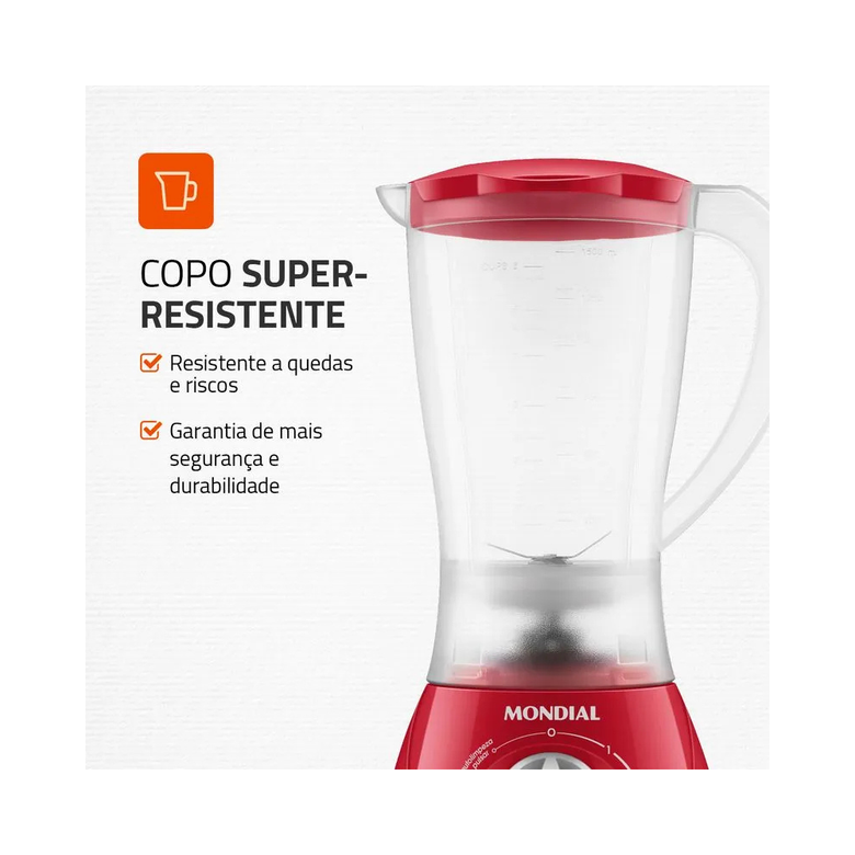 Liquidificador Mondial Easy Power L-550 2 Velocidades 550W