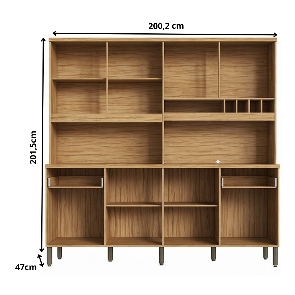 Cozinha Compacta 8 Portas 2 Gavetas Concord Ronipa