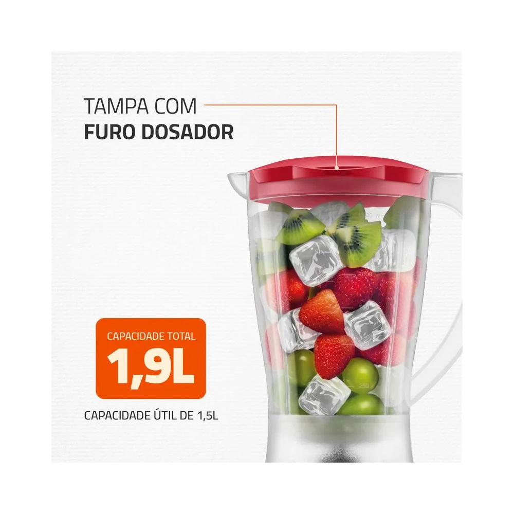 Liquidificador Mondial Easy Power L-550 2 Velocidades 550W