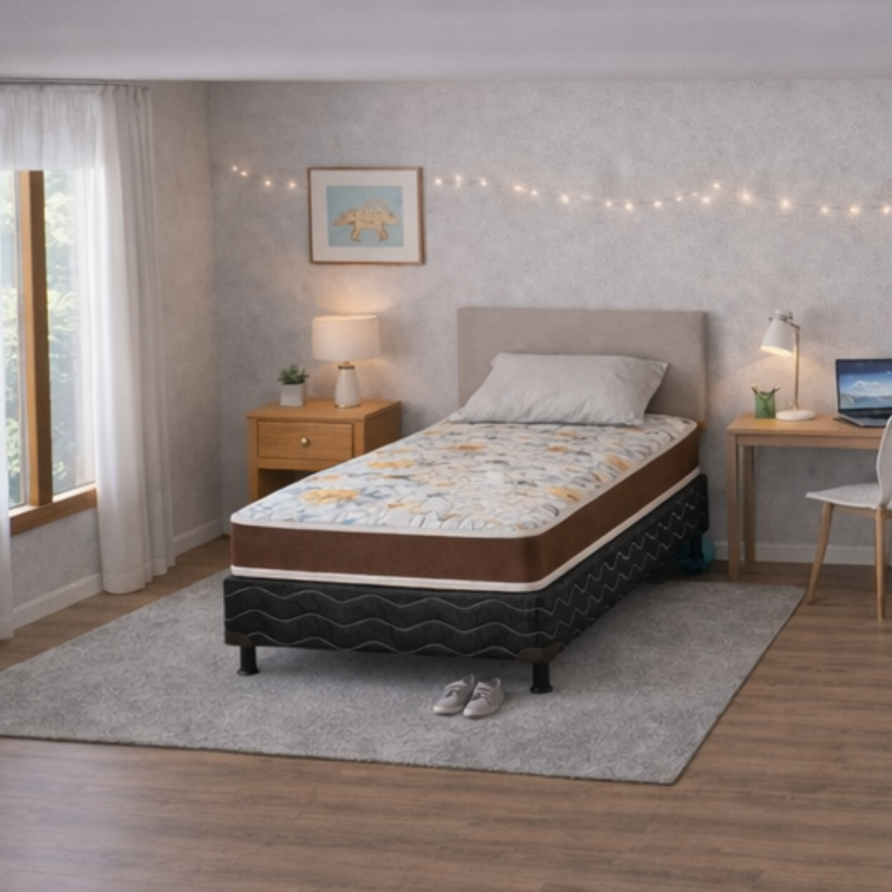 Cama Box Solteiro Colchão e Base 88x188 D45 EPS Bacetto
