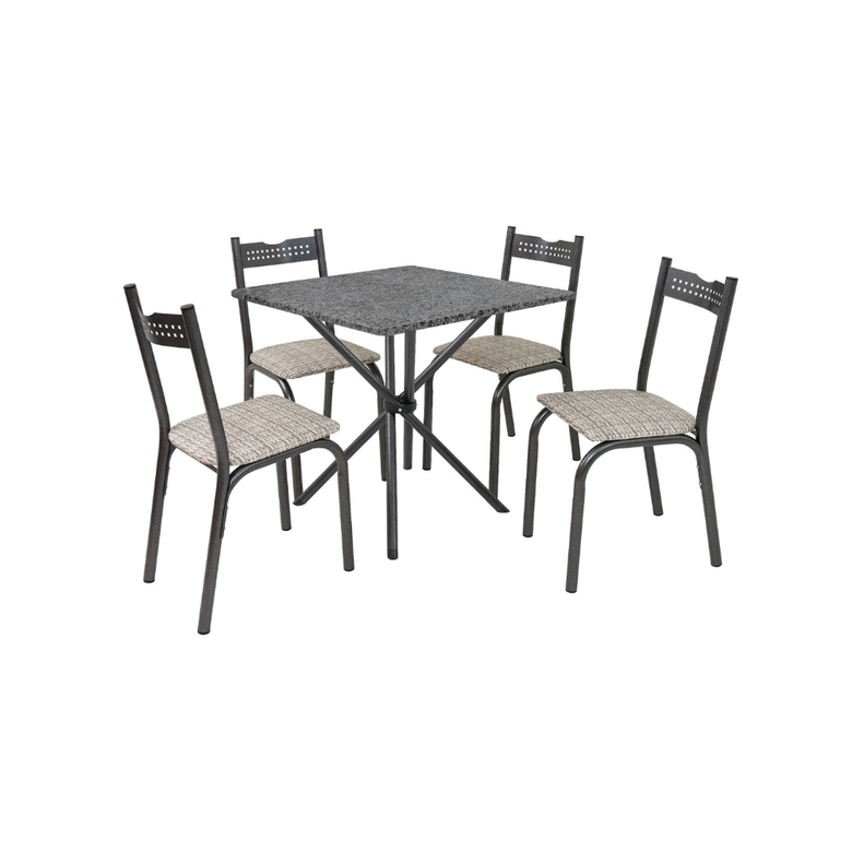 Conjunto De Mesa Com 4 Cadeiras Ciplafe