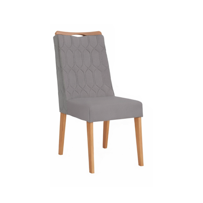 Conjunto Sala De Jantar Zafira Com 6 Cadeiras Bia Dj Móveis