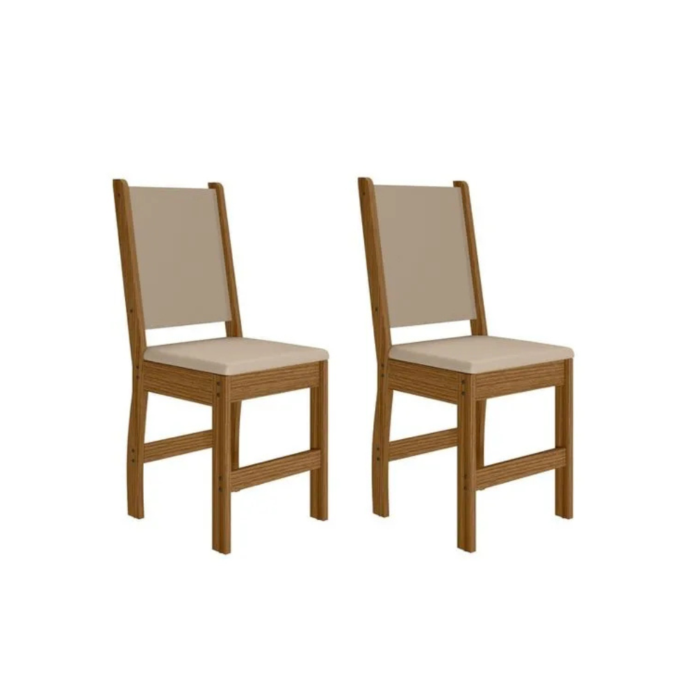 Conjunto 2 Cadeiras Clara Poliman - SAVANA/OFF WHITE