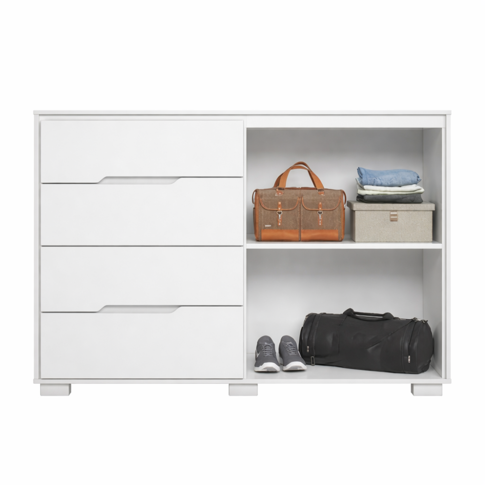 Cômoda Com Sapateira 4 Gavetas 2 Portas Texas Moval