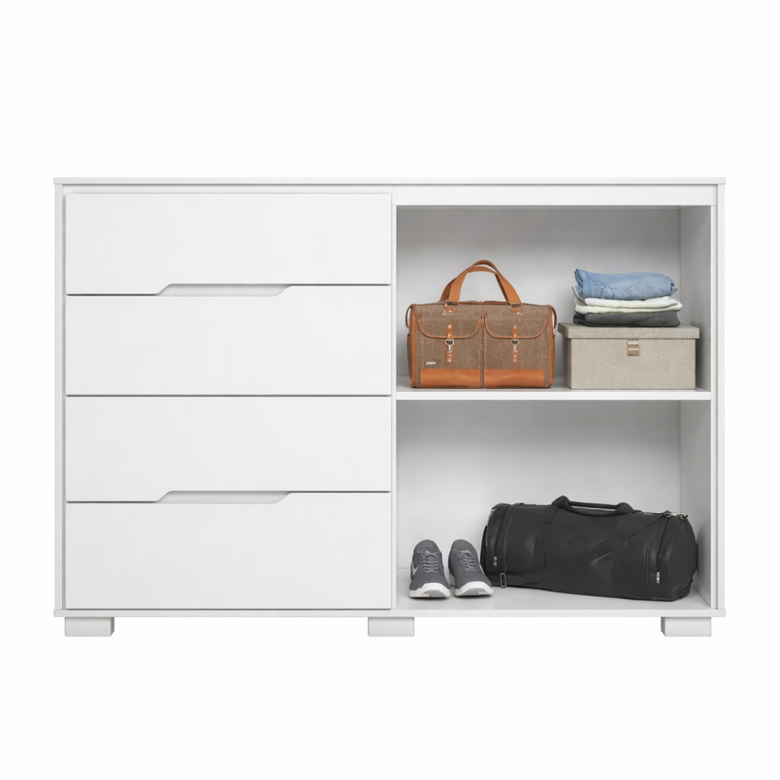 Cômoda Com Sapateira 4 Gavetas 2 Portas Texas Moval