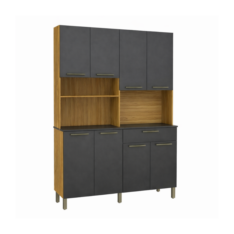 Cozinha Compacta 8 Portas 1 Gaveta Tannat Ronipa