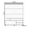 Home Para TV até 60" 2 Portas Berlin Lukaliam