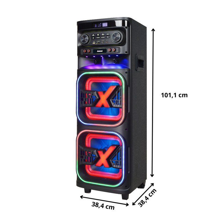 Caixa de Som Torre de Som Amvox ATX 2108M Quadradinho