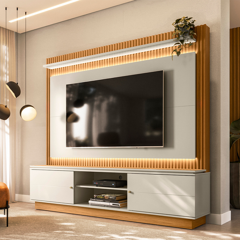 Home para Tv Até 75 Polegadas 2 Portas Guararapes Linea