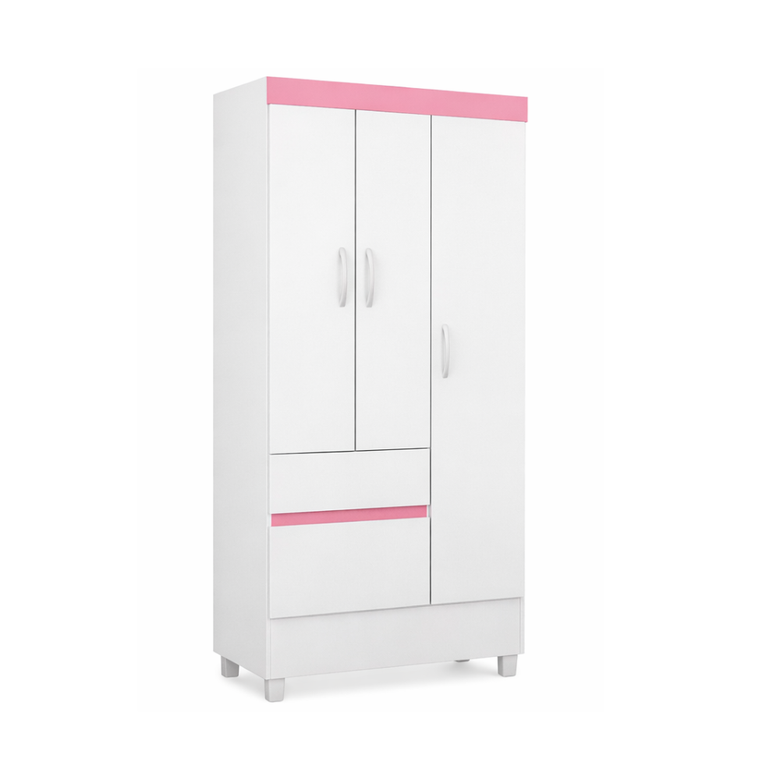 Guarda-Roupa Solteiro 3 Portas 2 Gavetas Wind Demóbile