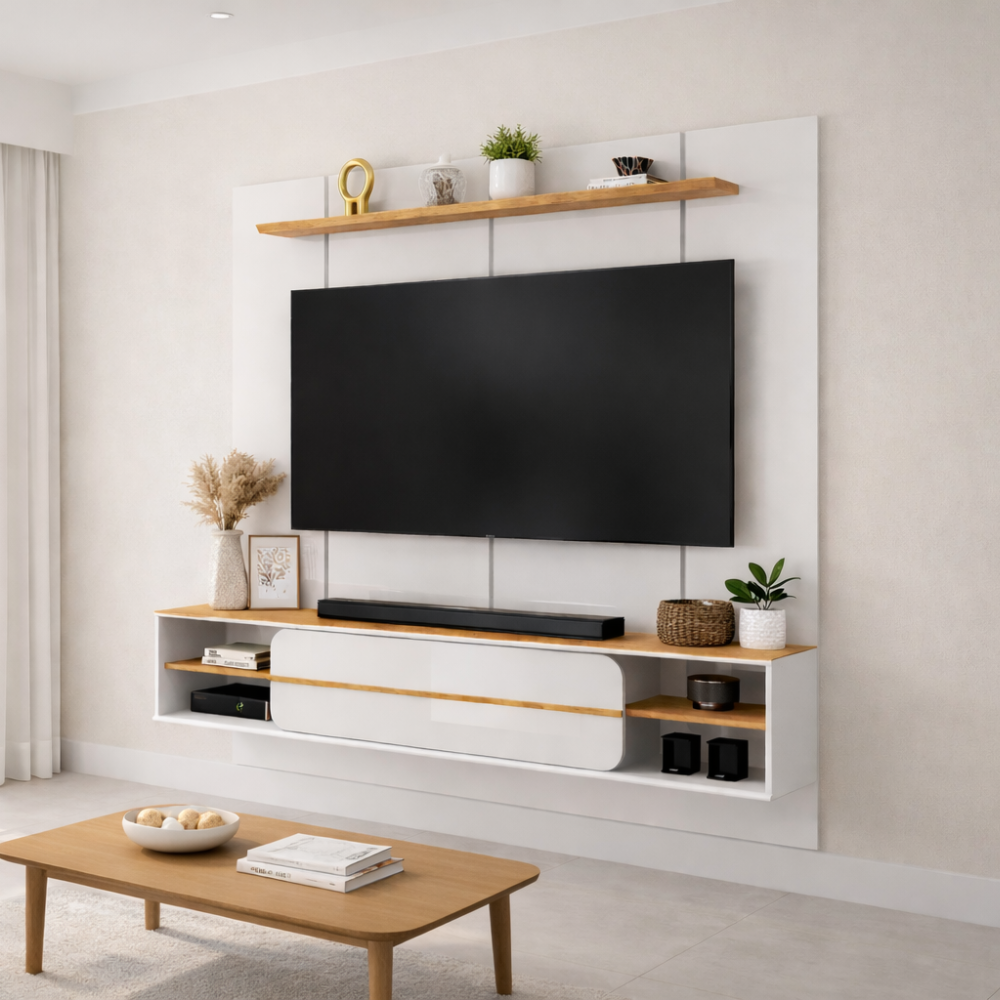 Painel Para TV Até 70' Alana DJ Móveis - BALI/CEDRO