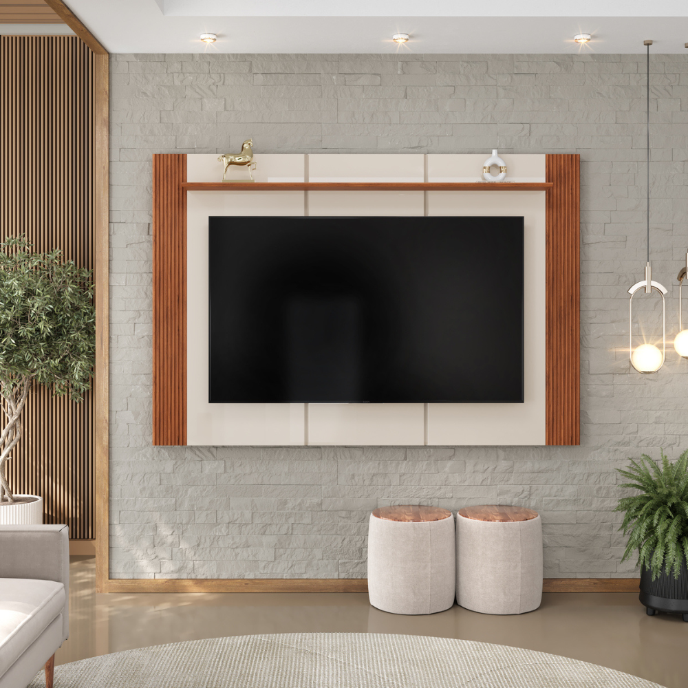 Painel para TV até 65" Ripado 179cm Helo DJ Móveis