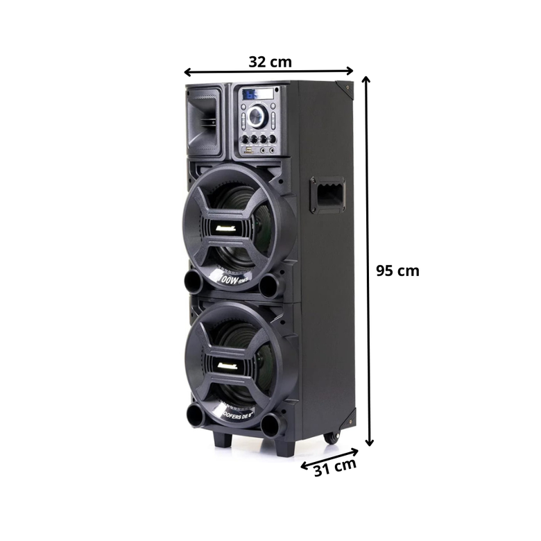 Caixa de Som Amplificada Bluetooth 1400W ACA 1402 Amvox