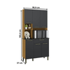 Cozinha Compacta  6 Portas 1 Gaveta Tannat Ronipa