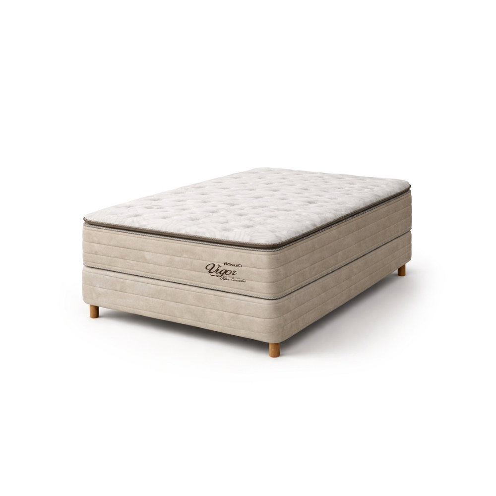 Conjunto Box Casal 138x188 Vigor Topazio - BEGE