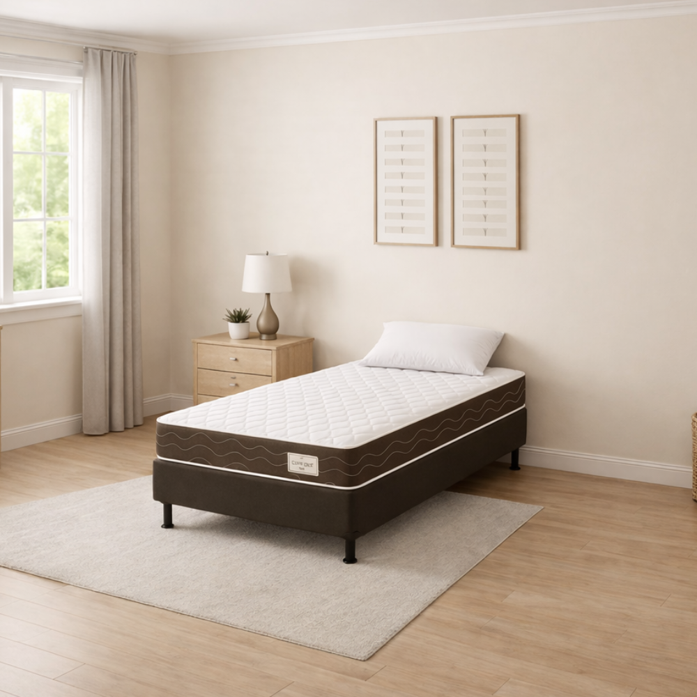 Colchão Solteiro Molas Ensacadas Confort LN Reconflex - MARROM