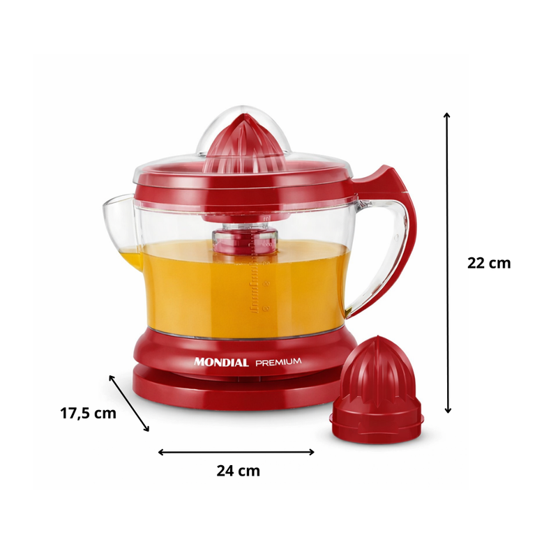 Kit Gourmet Mondial Liquidificador + Batedeira + Espremedor Vermelho KT-105