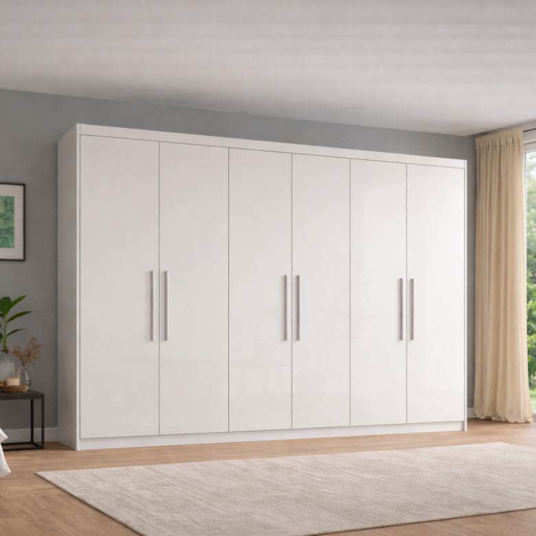 Guarda-Roupa Casal 6 Portas 4 Gavetas Venice  Demóbile