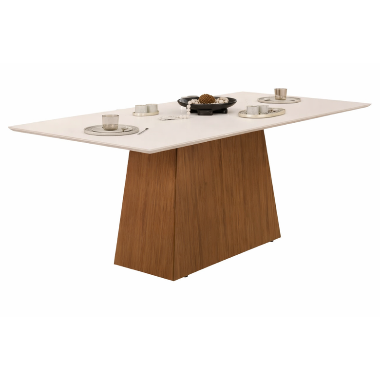Mesa de Jantar 180 Cm Dulce com 6 Cadeiras Zoe Lunar Dj Móveis