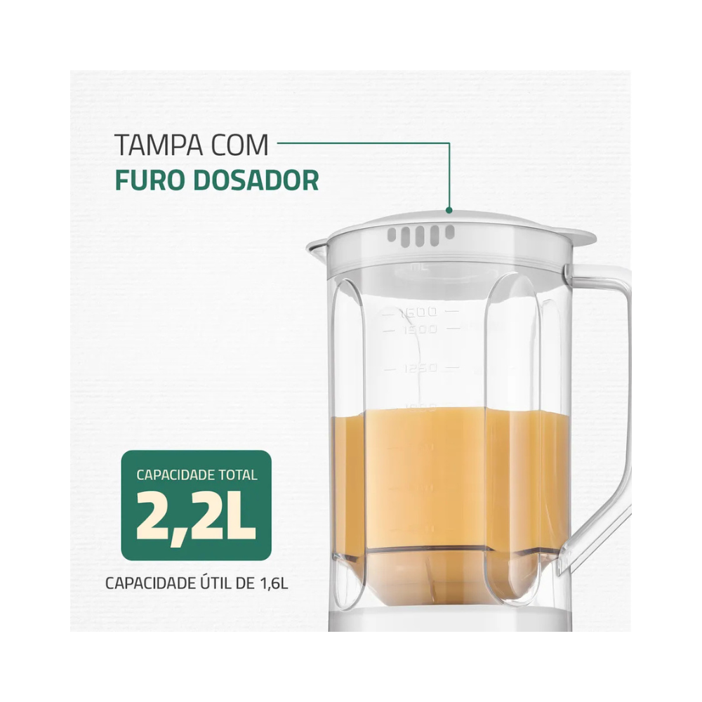 Liquidificador 550W  2 Velocidades  Pratic Power L-97-W Mondial