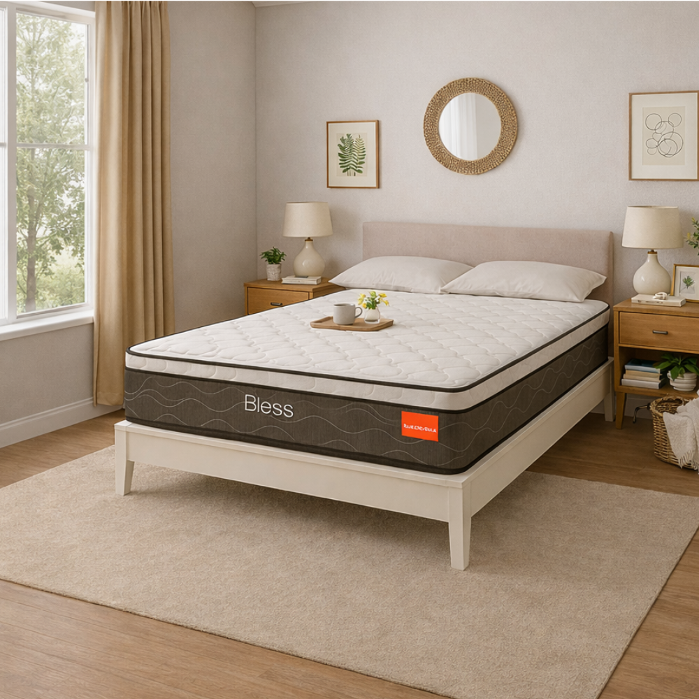 Colchão Casal  D28 188X138cm Bless  Reconflex - PRETO