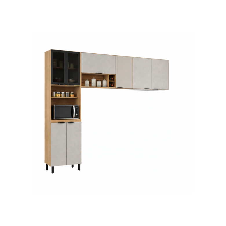 Cozinha Modulada 3 Peças 8 Portas Firenze Demóbile