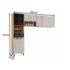Cozinha Modulada 3 Peças 8 Portas Firenze Demóbile