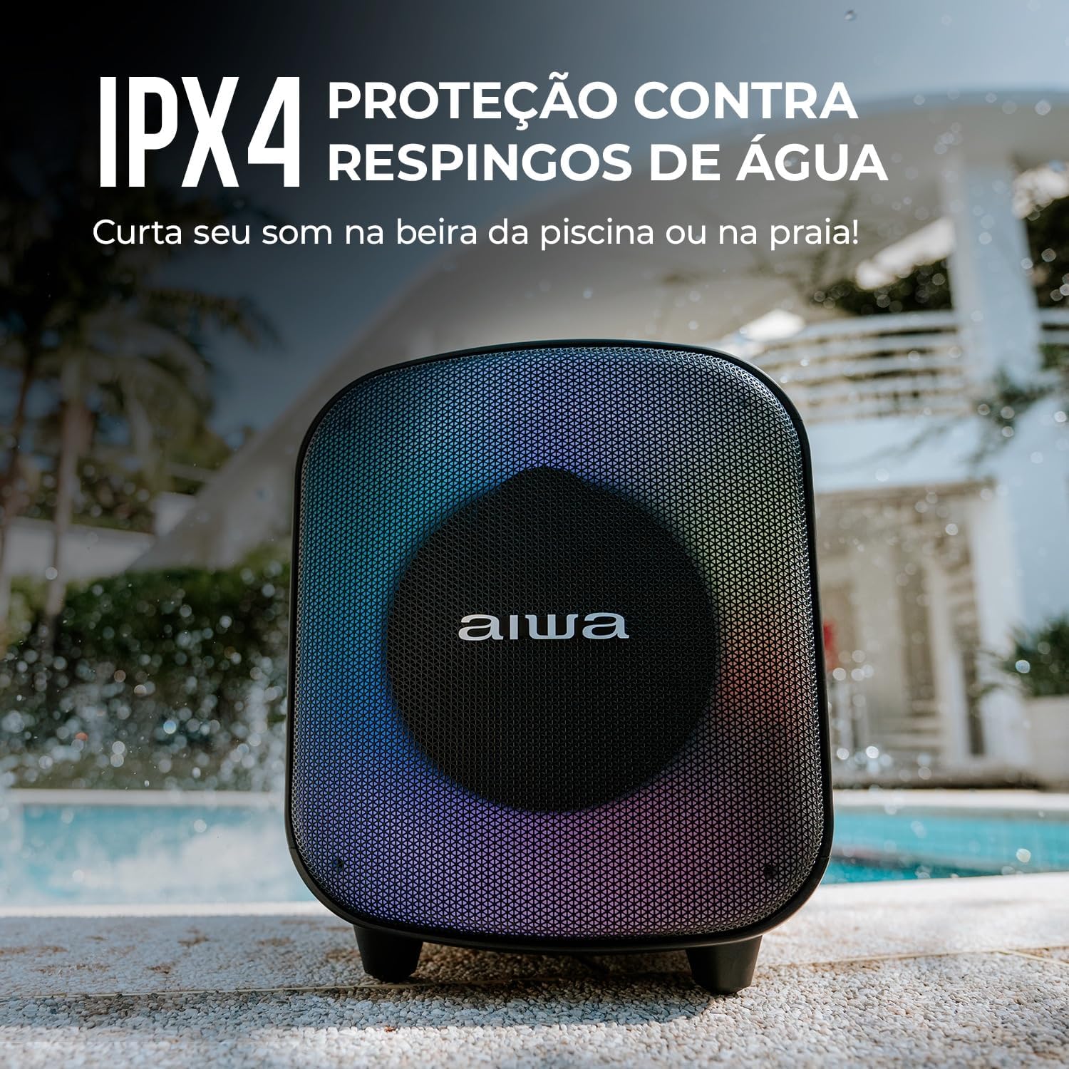 Caixa De Som PartyBox AIWA PB-07 Bluetooth