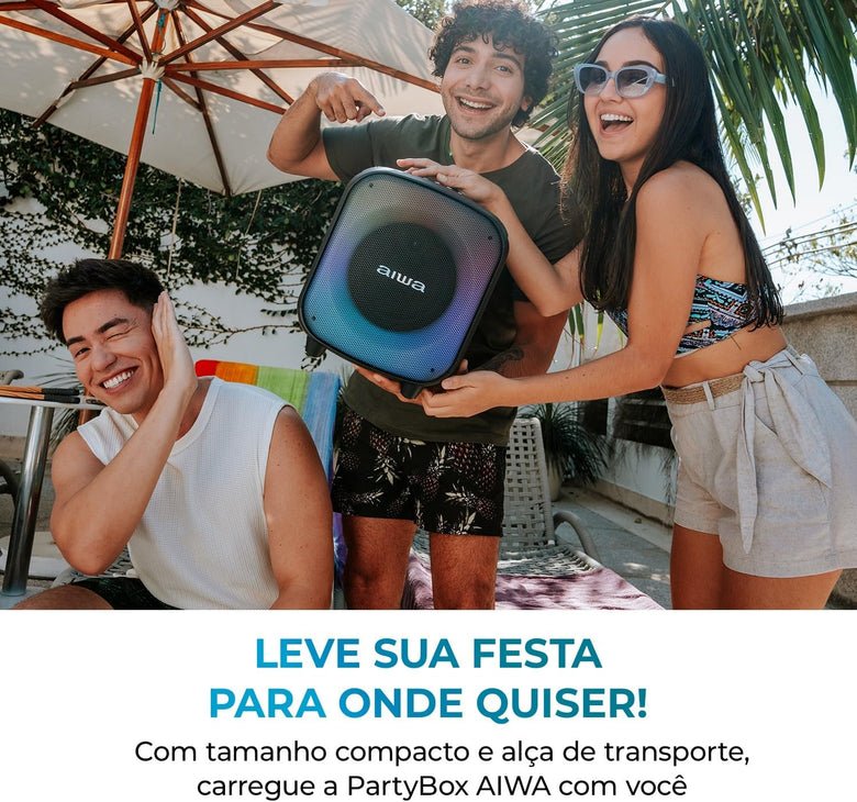 Caixa De Som PartyBox AIWA PB-07 Bluetooth