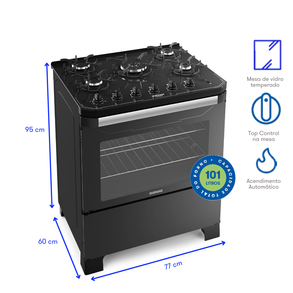 Fogão 5 Bocas Itatiaia Automático Itamaster