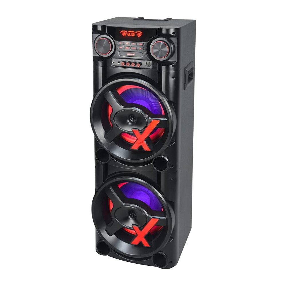 Caixa de Som Torre Amplificada Bluetooth 1900W ACA 1900 Amvox - PRETO