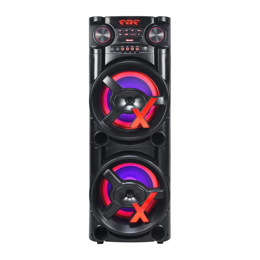 Caixa de Som Torre Amplificada Bluetooth 1900W ACA 1900 Amvox - PRETO