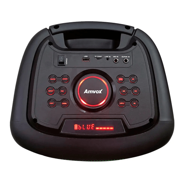 Caixa de Som Amplificada 2000w Party Vox ACA 2000 Amvox - PRETO