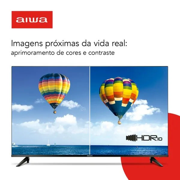 Smart TV 43" Full HD  AWS-TV-43-BL-02-A Wi-fi 2 HDMI Aiwa - PRETO