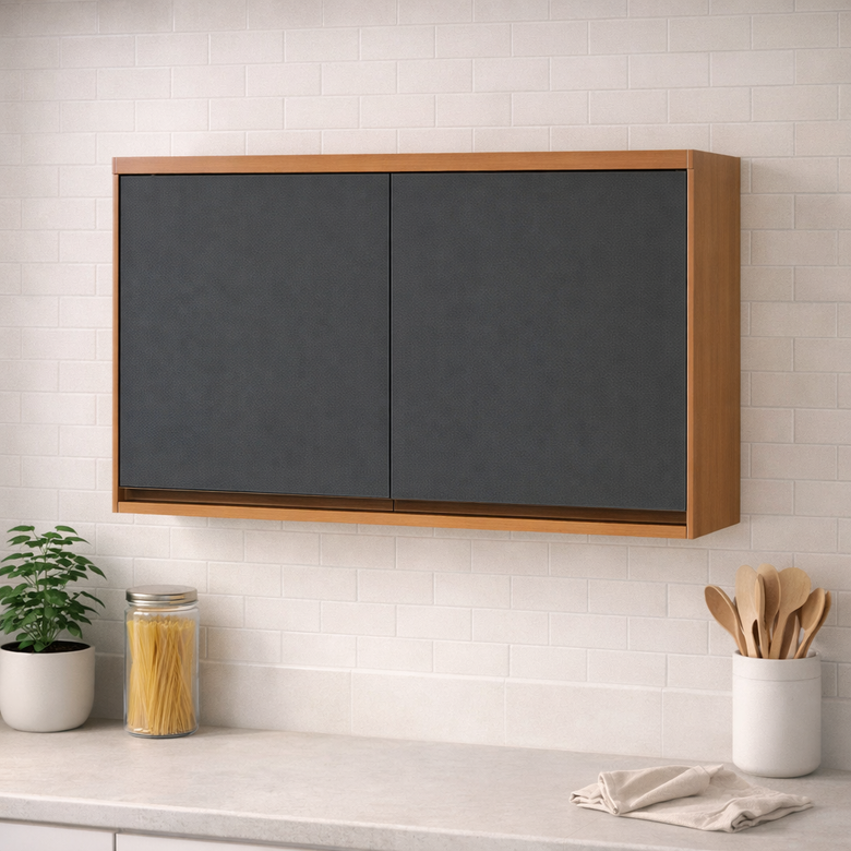 Armário Aéreo 80cm 2 Portas Telasul Macadâmia