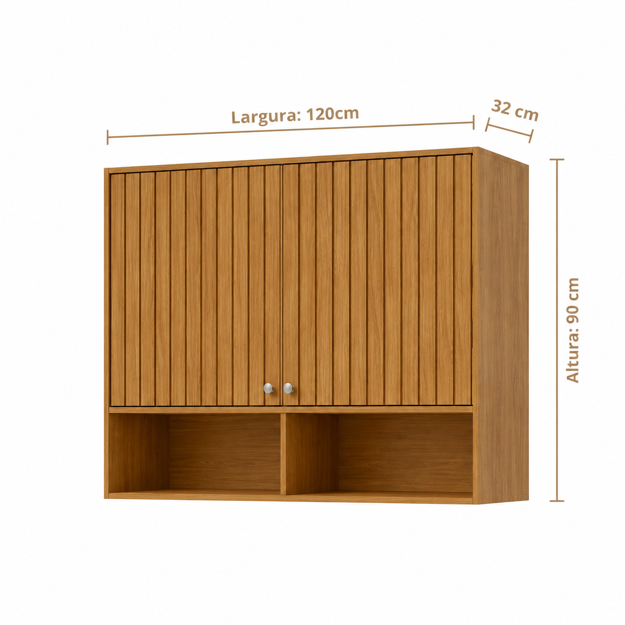 Armário Aéreo Divina 120 Cm 2 Portas MGM