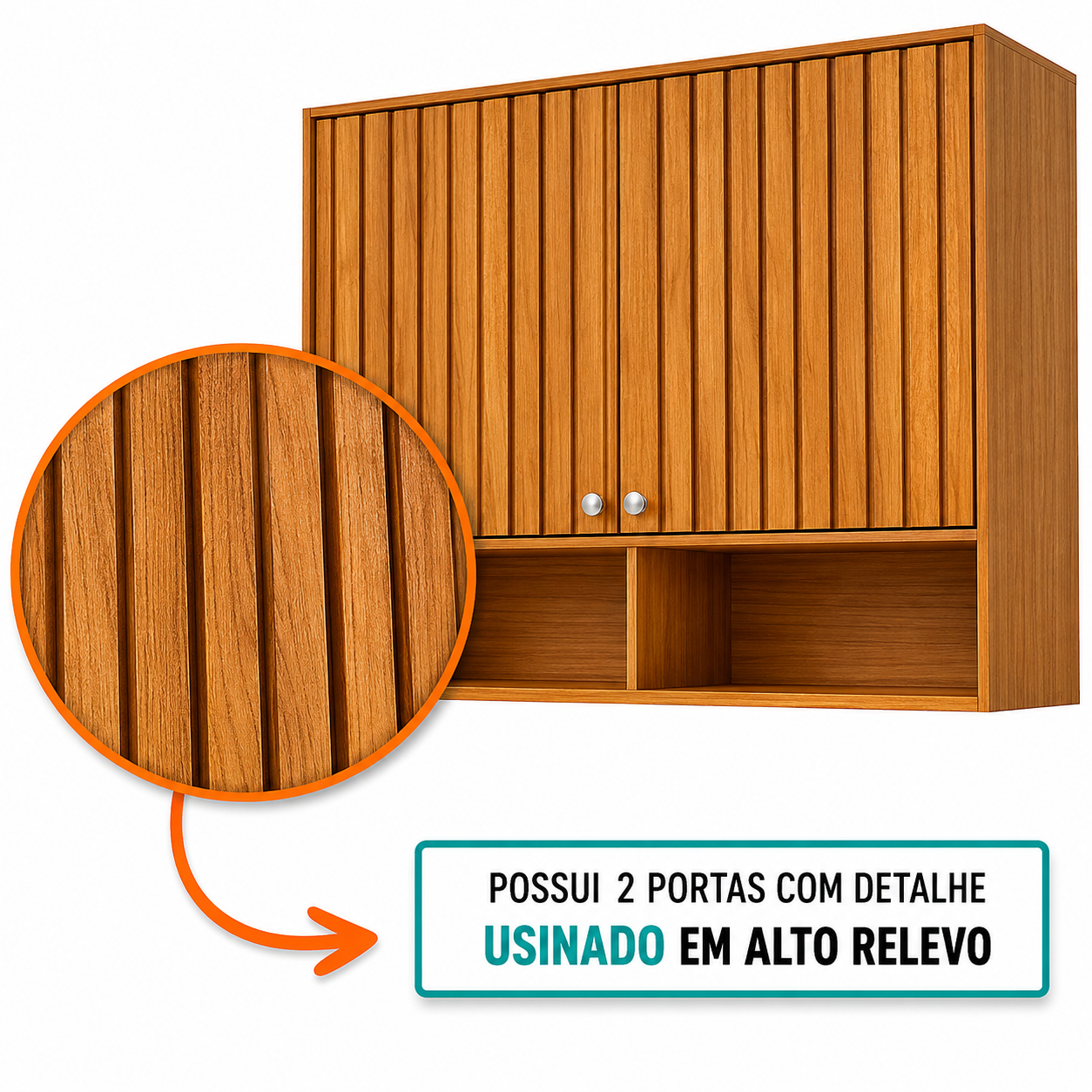 Armário Aéreo Divina 120 Cm 2 Portas MGM